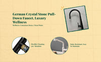 Black stone pull-down faucet