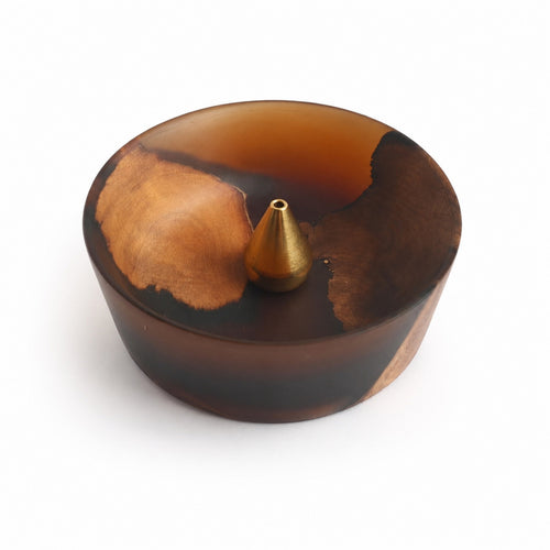 Incense Burner Sticks Holder Glossy Incense Burner Sticks Holder with Small Tray for Home Decor