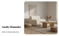 Unstructured Sectional Sofa Wabi-Sabi Aesthetic Configurable Couch Double-Sided Minimalist for Interior Designers