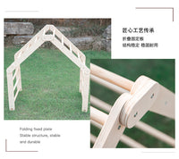 Wooden Rocking Chair and Climbing Frame for Kids, Balance Training Toy