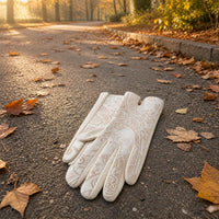 Fashion Printed Suede Touchscreen Gloves for Women, Winter Warm Windproof Outdoor Cycling