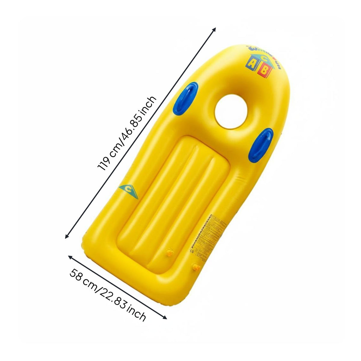 Easy to Inflate Kids Inflatable Surfboard Child Safe Inflatable Body Board Portable for Beginners, Beach