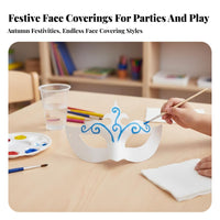 DIY Project Unpainted Paper Pulp Mask Creative Fun Blank Paper Pulp Masquerade Form Lightweight Craft Supply Assorted Designs for Children, Teachers, Kindergarten, Halloween Events, Stage Performance, Theatrical Productions