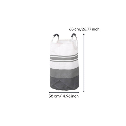 Cylindrical Laundry Basket Circular Handles Foldable Laundry Basket Grip Covers