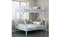 Metal Bunk Bed with Ladder Industrial Bunk Bed Frame Heavy-Duty Furniture for Teens, Students, Bedroom, Dormitory, Guest Room