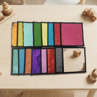 16 Pieces Colorful Sensory Tactile Mat Set Safe Textured Sensory Panels Sturdy Portable for Toddlers, Classroom