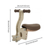 Metal Frame Front Child Bike Seat Handlebar Grip Front Mounted Child Seat for Electric Cycle