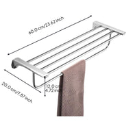 Matte black stainless steel towel rack