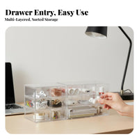 Stackable Acrylic Drawer unit particle-proofproof Stackable Acrylic Drawer Set for Bedroom