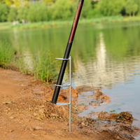 Beach Fishing Rod Holder Portable Seawater Heavy Duty Ground Insert Pointed Tip
