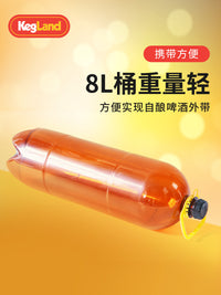精酿二发啤酒瓶4L/8L扎啤塑料瓶空瓶汽水瓶饮料瓶啤酒桶KegLand