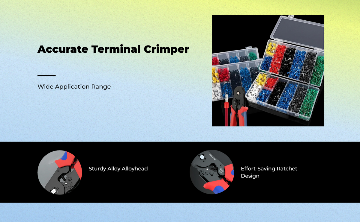 High-carbon steel terminal crimper