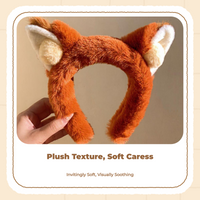 Plush Furry Ear Headband Cute Adjustable Women Gift Party