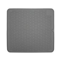Dish Drying Mat Quick-drying Fast-draining Foldable with Hanging Hole Easy to Clean Dishwasher-safe Soft Bpa-free Silicone Self-draining Raised Ridges Eco-friendly Suitable for Kitchen Countertop Home Storage