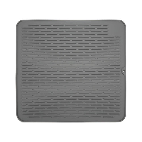 Dish Drying Mat Quick-drying Fast-draining Foldable with Hanging Hole Easy to Clean Dishwasher-safe Soft Bpa-free Silicone Self-draining Raised Ridges Eco-friendly Suitable for Kitchen Countertop Home Storage