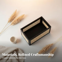 Wooden Rattan Basket Natural Material Japanese Aesthetic Storage Bin