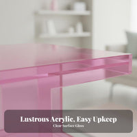 2-Tier Transparent Stand Robust 2-Tier Clear Table Sturdy for Renters, Students