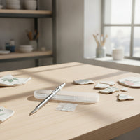 Precision Ceramic Drawing Pen with Replacement Nibs Telescopic Ceramic Plotting Pen Metal for Potters