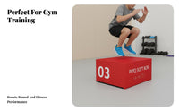 4 Pieces Stackable Foam Plyo Box Set Adjustable Height Soft Plyometric Box Shock-Absorbing Long-Lasting Construction