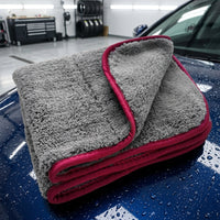 1000 GSM Car Drying Towel, Microfibre Towel for Car Cleaning Cloths, 42x48cm Dual-Sided Coral Fleece Towel, High Absorbency Washing Cloth
