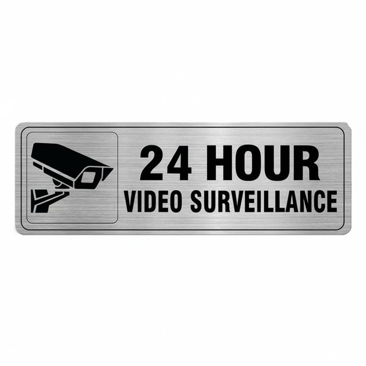 1 Piece Warning Sign Security Plaque Aluminum Surveillance Hardware Visual Deterrent Weatherproof Construction Suitable for Outdoor Fences Property Entry Office Monitoring