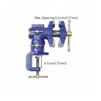 Rotating Clamp-on Bench Vise Anti-Slip Grip Hand Tool Steel Gripping Surfaces