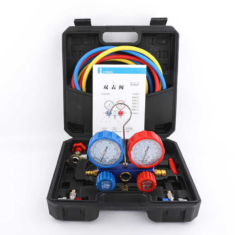 Automotive AC Refrigerant Pressure Gauge and Charging Tool Set for R134a