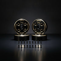 2 Pieces RC Crawler Weights with Screws Black Electroplated Brass Wheel Weights Hardware Anti-Rollover Bolt-on for Trail Tuning