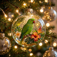Shatterproof Feathered Bird Ball Ornament Lifelike Design 3D Bird Christmas Ball Glitter Accent Holiday Decoration for Easter, Xmas, Christmas, Halloween, Homeowners, Families, Window Display