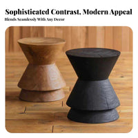Hourglass End Table Natural Look Hourglass Pedestal Nordic Design for Hotel