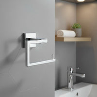 Square Toilet Paper Holder Rustproof Modern Bathroom Tissue Holder for Washroom