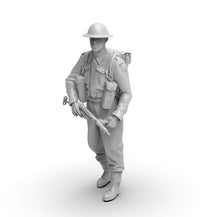 1/72二战英军士兵1/64白模1/35小摆件微缩素体微型兵人3D打印模型