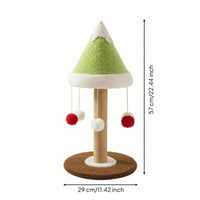 Cat Scratching Column with Toys Comfortable Cat Scratcher with Sisal Post Stable Feline Furniture for Small Apartments
