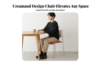Upholstered Metal-Frame Chair Ergonomic Design Home Furniture Easy Assembly