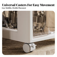 Rolling Makeup Trolley With Drawers Cosmetic Organizer particle-proofresistant Top for Women