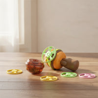 Burger Launcher with Flying Discs Outdoor Rotating Top Disc Launcher Cartoon Rotating Top Toy Colorful for Children