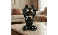 Fortune Cat Figurine Modern Cat Figurine Fortune Ornament for Entryway