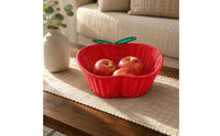 Fruit-Shaped Basket Shallow Handwoven Fruit-Shaped Basket Washable Tabletop Storage