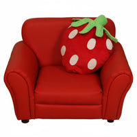 Strawberry Armchair Cartoon Design Young Child Sofa Child-Sized Soft Textile for Premium & Elegantmiumschoolers, Kindergarten