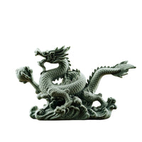 Stone-Look Dragon Ornament Raised Head Aquatic Tank Decor