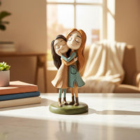 Hugging Sisters Statue Birthday Gift Sister Embrace Figurine Symbolic for Women