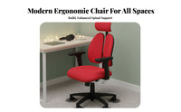 Highspine Ergonomic Chair Support Computer Seat 360-Degree rotate sturdyDuty Construction for Remote Workers, Workstation