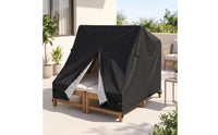 Waterproof Double Chaise Lounge Cover Heavy Duty Chaise Cover with Zipper Weatherproof Weather Resistant for Poolside, Backyard, Deck