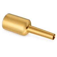 Polished Finish Brass Mouthpiece Cylindrical Body Cup-Shaped Mouthpiece Smooth Instrument Part Metal