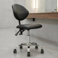 Adjustable Swivel Stool Upholstered Adjustable Rolling Stool Compact