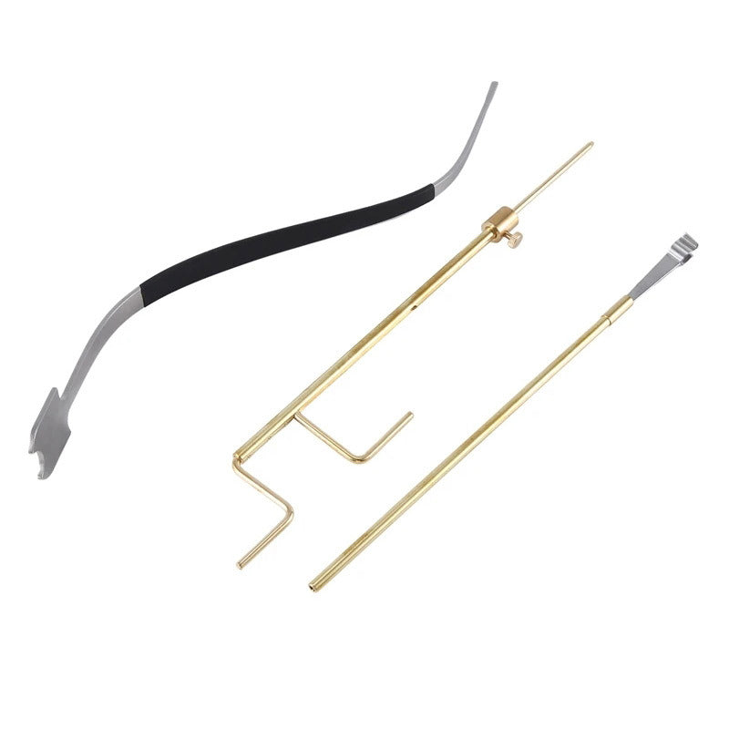 Cello Sound Post Repair Tool Set with Hook and Clamp, Metal, by Lichuang