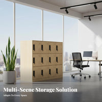 Metal Storage Locker Lockable Doors Multiple-Door Steel Cabinet Heavy-Duty Locking Storage Cabinet for Students, Employees, School, Living Room