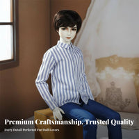 60cm Male Doll Outfit Handmade 1/3 Scales BJD Clothes Detailed Craftsmanship 1/3 BJD Doll Clothes for Collection Display