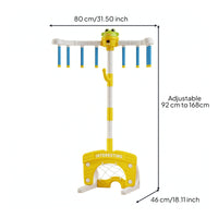 Kids Sports Training Station Adjustable-Height Reaction Training Stand Play Stand with Hanging Sticks Multi-Game for Toddlers