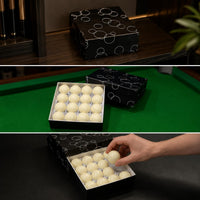 Billiard Cue Ball Set - 57mm Black 8 Ball, 52mm Snooker Ball, 50.8mm Small Ball, 47.5mm, 46mm, 44mm Standard Cue Balls